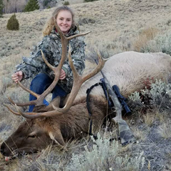Girl with Hunted Elk